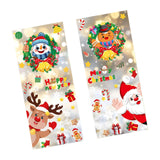 4x Christmas Window Clings Stickers Cute Christmas Decors for Holiday Indoor