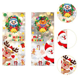 4x Christmas Window Clings Stickers Cute Christmas Decors for Holiday Indoor