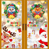 4x Christmas Window Clings Stickers Cute Christmas Decors for Holiday Indoor