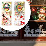 4x Christmas Window Clings Stickers Cute Christmas Decors for Holiday Indoor