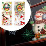 4x Christmas Window Clings Stickers Cute Christmas Decors for Holiday Indoor