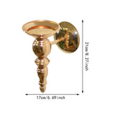 Wall Sconce Candle Holder Tealight Candle Holder for Fireplace Bedroom Porch Gold