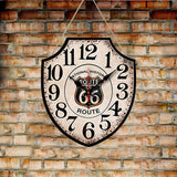 Vintage Wall Clock Crafts Ornament Wood Clock for Home Use Farmhouse Bedroom White