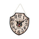 Vintage Wall Clock Crafts Ornament Wood Clock for Home Use Farmhouse Bedroom White