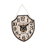 Vintage Wall Clock Crafts Ornament Wood Clock for Home Use Farmhouse Bedroom White