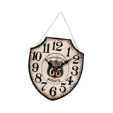 Vintage Wall Clock Crafts Ornament Wood Clock for Home Use Farmhouse Bedroom White