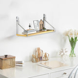 Floating Shelf Organizer Storage Candleholder Home Bedroom Wooden Wall Shelf