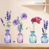 Flower Vase Wall Sticker Wall Decoration for Apartment Bedroom TV Background