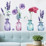 Flower Vase Wall Sticker Wall Decoration for Apartment Bedroom TV Background