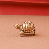 Mini Brass Turtle Sculpture Souvenir 1.1x0.7inch for Entryway Table Artistic