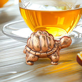 Mini Brass Turtle Sculpture Souvenir 1.1x0.7inch for Entryway Table Artistic