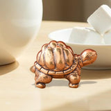 Mini Brass Turtle Sculpture Souvenir 1.1x0.7inch for Entryway Table Artistic