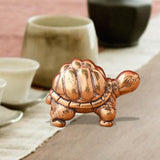 Mini Brass Turtle Sculpture Souvenir 1.1x0.7inch for Entryway Table Artistic