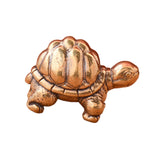 Mini Brass Turtle Sculpture Souvenir 1.1x0.7inch for Entryway Table Artistic