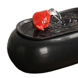 Ceramic Tabletop Indoor Fountain Feeding Utensil for Bedroom Small Fish Tank