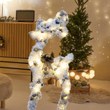 Christmas Flocking Statue Favor Gift with Light for Home Decoration Winter Deer Elk  S