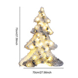 Christmas Flocking Statue Favor Gift with Light for Home Decoration Winter Christmas tree S