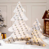 Christmas Flocking Statue Favor Gift with Light for Home Decoration Winter Christmas tree S