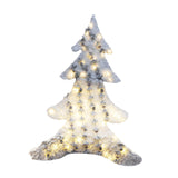 Christmas Flocking Statue Favor Gift with Light for Home Decoration Winter Christmas tree M