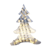 Christmas Flocking Statue Favor Gift with Light for Home Decoration Winter Christmas tree M