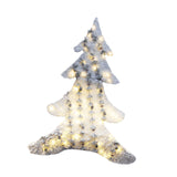 Christmas Flocking Statue Favor Gift with Light for Home Decoration Winter Christmas tree M