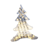 Christmas Flocking Statue Favor Gift with Light for Home Decoration Winter Christmas tree M