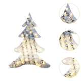 Christmas Flocking Statue Favor Gift with Light for Home Decoration Winter Christmas tree M