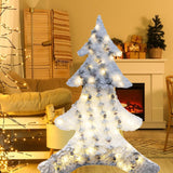 Christmas Flocking Statue Favor Gift with Light for Home Decoration Winter Christmas tree M