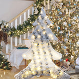 Christmas Flocking Statue Favor Gift with Light for Home Decoration Winter Christmas tree M