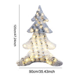 Christmas Flocking Statue Favor Gift with Light for Home Decoration Winter Christmas tree M