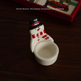 Christmas Snowman Candle Holder Gift Candle Stand for Home Study Room Office