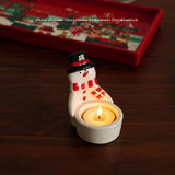 Christmas Snowman Candle Holder Gift Candle Stand for Home Study Room Office