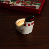 Christmas Snowman Candle Holder Gift Candle Stand for Home Study Room Office