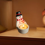 Christmas Snowman Candle Holder Gift Candle Stand for Home Study Room Office