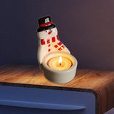 Christmas Snowman Candle Holder Gift Candle Stand for Home Study Room Office