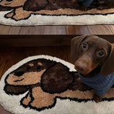 Dachshund Rug Non Slip Home Decor Animal Floor Mat for Home Bedside Playroom