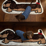 Dachshund Rug Non Slip Home Decor Animal Floor Mat for Home Bedside Playroom