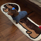 Dachshund Rug Non Slip Home Decor Animal Floor Mat for Home Bedside Playroom