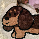 Dachshund Rug Non Slip Home Decor Animal Floor Mat for Home Bedside Playroom