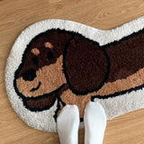 Dachshund Rug Non Slip Home Decor Animal Floor Mat for Home Bedside Playroom