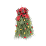 Christmas Artificial Swags for Front Door Teardrop Swag Wreath for Farmhouse