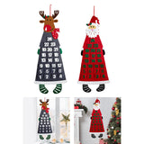 Advent Calendar Christmas Decoration 24 Days for Holiday Room Bedroom Gray Elk