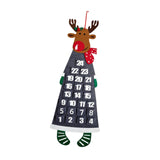 Advent Calendar Christmas Decoration 24 Days for Holiday Room Bedroom Gray Elk