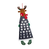 Advent Calendar Christmas Decoration 24 Days for Holiday Room Bedroom Gray Elk