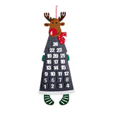 Advent Calendar Christmas Decoration 24 Days for Holiday Room Bedroom Gray Elk