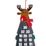 Advent Calendar Christmas Decoration 24 Days for Holiday Room Bedroom Gray Elk