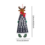 Advent Calendar Christmas Decoration 24 Days for Holiday Room Bedroom Gray Elk