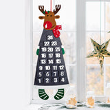 Advent Calendar Christmas Decoration 24 Days for Holiday Room Bedroom Gray Elk