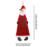 Advent Calendar Christmas Decoration 24 Days for Holiday Room Bedroom Red Santa Claus