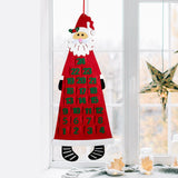 Advent Calendar Christmas Decoration 24 Days for Holiday Room Bedroom Red Santa Claus